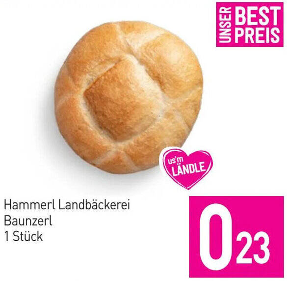 Sutterlüty Hammerl Landbäckerei Baunzerl Angebot