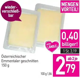 Sutterlüty Österreichischer Emmentaler geschnitten 150 g Angebot