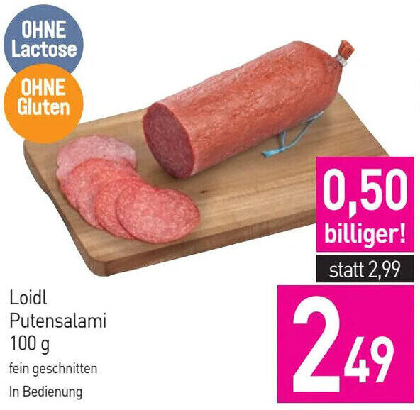 Sutterlüty Loidl Putensalami 100 g Angebot