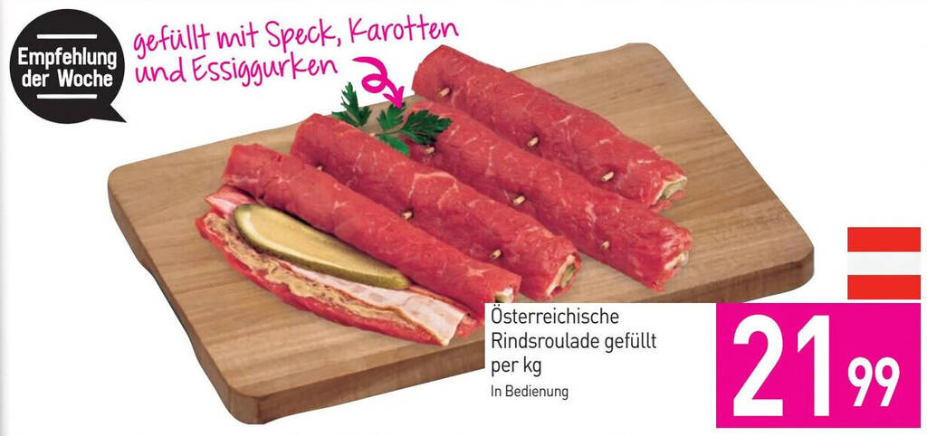 Sutterlüty Österreichische Rindsroulade gefüllt per kg Angebot