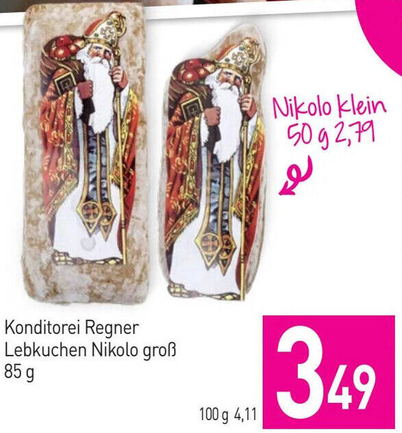 Sutterlüty Konditorei Regner Lebkuchen Nikolo groß 85 g Angebot
