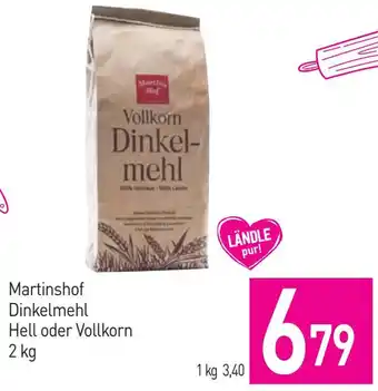 Sutterlüty Martinshof Dinkelmehl Hell oder Vollkorn 2 kg Angebot