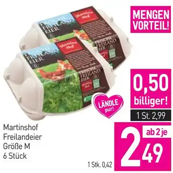 Sutterlüty Martinshof Freilandeier Größe M 6 Stück Angebot