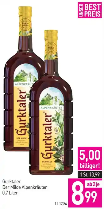 Sutterlüty Gurktaler Der Milde Alpenkräuter 0,7 Liter Angebot
