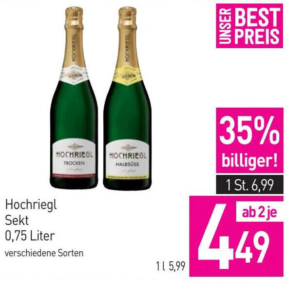 Sutterlüty Hochriegl Sekt 0,75 Liter Angebot