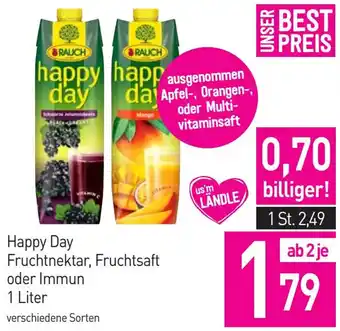 Sutterlüty Happy Day Fruchtnektar, Fruchtsaft oder Immun 1 Liter Angebot
