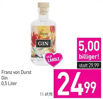 Sutterlüty Franz von Durst Gin 0,5 Liter Angebot