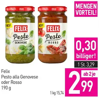 Sutterlüty Felix Pesto alla Genovese oder Rosso 190 g Angebot