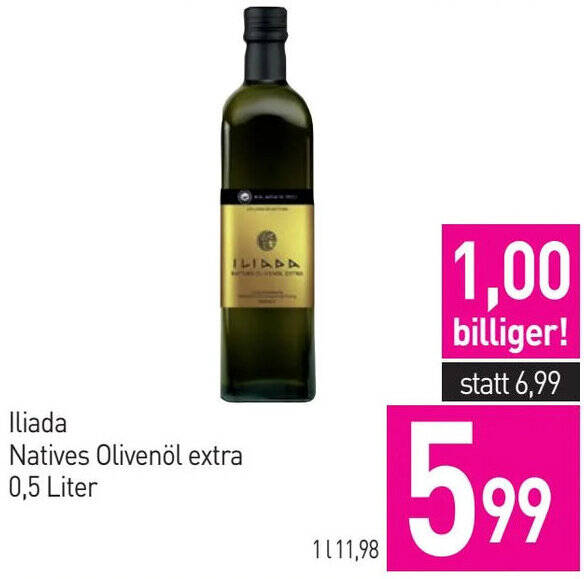 Sutterlüty Iliada Natives Olivenöl extra 0,5 Liter Angebot