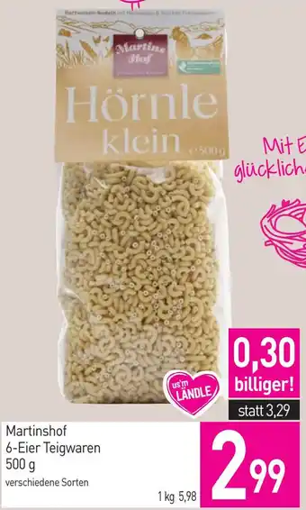 Sutterlüty Martinshof 6-Eier Teigwaren 500g Angebot