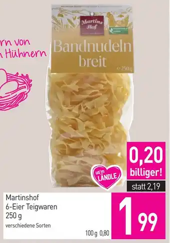 Sutterlüty Martinshof 6-Eier Teigwaren 250g Angebot