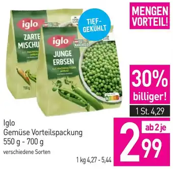 Sutterlüty Iglo Gemüse Vorteilspackung 550 g - 700 g Angebot