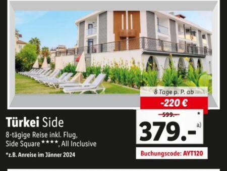 Lidl Reisen Türkei side Angebot