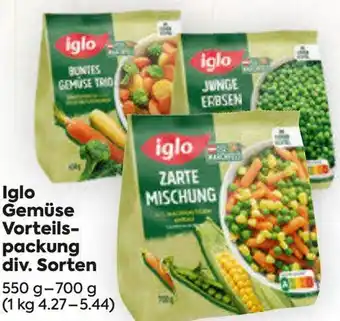 Billa Iglo Gemüse Vorteils 550 g - 700 g Angebot