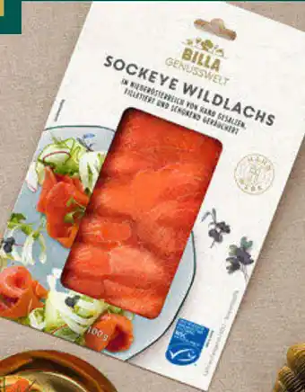 Billa BILLA GENUSSWELT Sockeye Wildlachs geräuchert 100 g Angebot