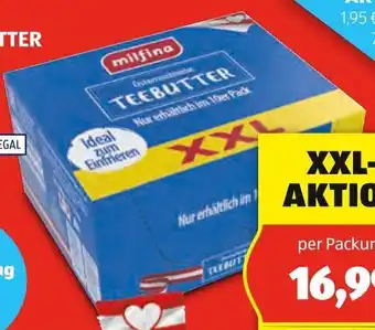 Hofer MILFINA XXL TEEBUTTER 10 x 250 g Angebot