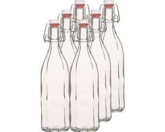 Hornbach Saftflasche, vorratsflasche mehrkant inkl. bügelverschluss 500 ml 6 stk Angebot
