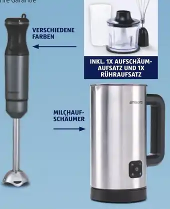 Hofer EDELSTAHL MILCHAUFSCHÄUMER/ STABMIXER Angebot