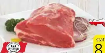 Eurospar ausgelöster Schweinsschopfbraten per kilo Angebot