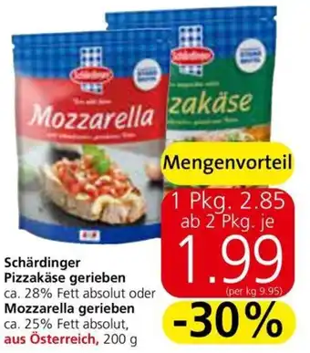 Eurospar Schärdinger Pizzakäse gerieben 200 g Angebot