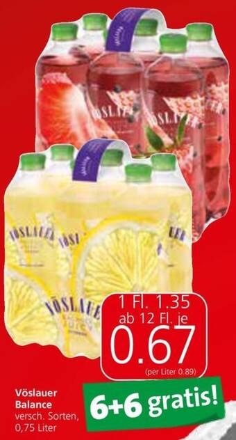 Eurospar Vöslauer Balance 0,75 Liter Angebot