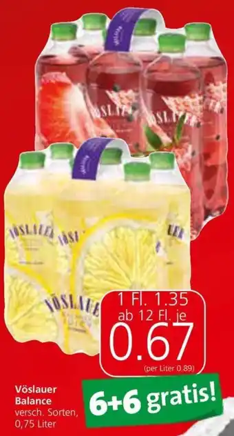 Eurospar Vöslauer Balance 0,75 Liter Angebot