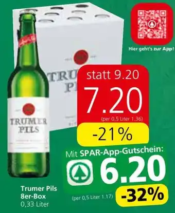 Eurospar Trumer Pils 8er-Box 0,33 Liter Angebot
