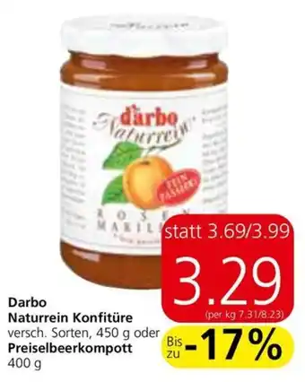 Eurospar Darbo Naturrein Konfitüre Angebot