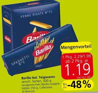 Eurospar Barilla Ital. Teigwaren 500 g Angebot