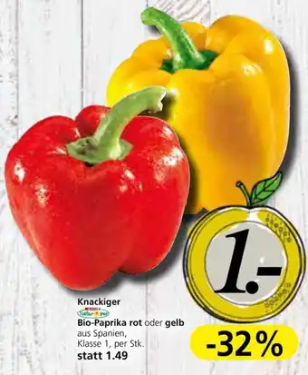 Eurospar Knackiger Natur Pu Bio-Paprika Angebot
