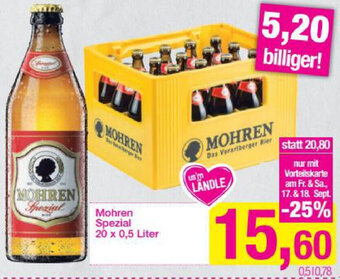 Sutterlüty Mohren Spezial 20x0,5 Liter Angebot