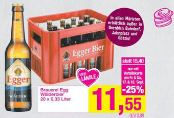Sutterlüty Brauerei egg Wälderbier 20 x 0,33 Liter Angebot