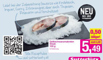 Sutterlüty Gelbschwanzmakrelen Steak 100g Angebot