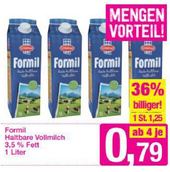 Sutterlüty Formil Haltbare Vollmilch 1 Liter Angebot
