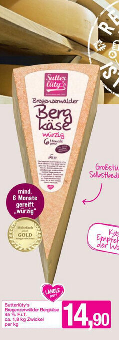 Sutterlüty Sutterlüty's Bregenzerwälder Bergkäse Angebot