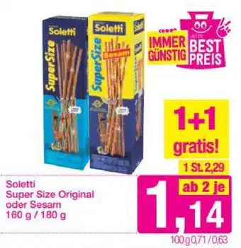 Sutterlüty Soletti Super Size Original oder Sesam 160g/180g Angebot