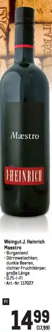 Metro Weingut J. Heinrich Maestro Angebot