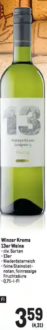 Metro Winzer Krems 13er Weine Angebot