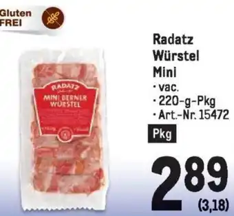 Metro Radatz Würstel Mini Angebot