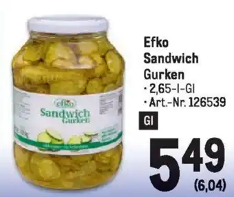 Metro Efko Sandwich Gurken Angebot