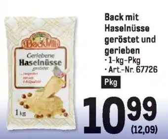 Metro Back mit Haselnüsse geröstet und gerieben Angebot