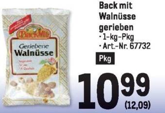 Metro Back mit Walnüsse gerieben Angebot