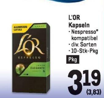 Metro L'OR Kapseln Angebot