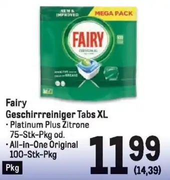 Metro Fairy Geschirrreiniger Tabs XL Angebot