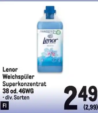 Metro Lenor Weichspüler Superkonzentrat 38 od. 46WG Angebot