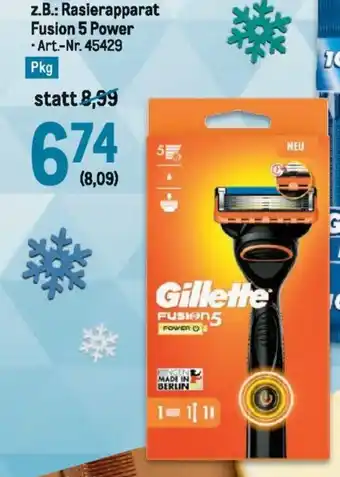 Metro Rasierapparat Fusion 5 Power Angebot