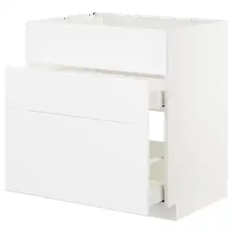 IKEA Metod / maximera unterschr. f spüle/3 fronten/2sch., weiß/kungsbacka matt weiß, 80x60 cm Angebot