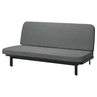 IKEA Nyhamn 3er-bettsofa, mit federkernmatratze/skartofta schwarz/hellgrau Angebot