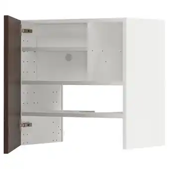 IKEA Metod wandschrank f dunstabzug/boden/tür, weiß hasslarp/braun gemustert, 60x60 cm Angebot