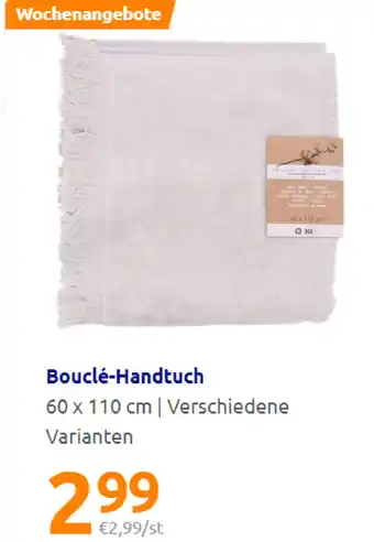 Action Bouclé Handtuch 60x110 cm Angebot
